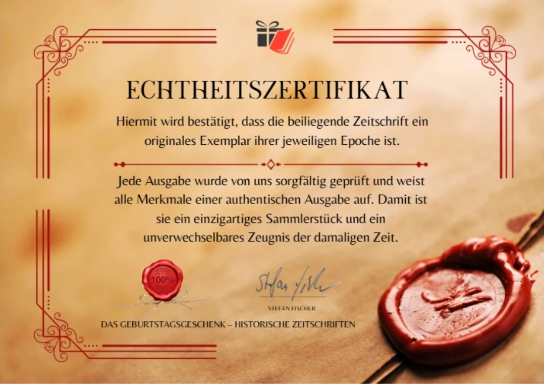 Kostenloses Echtheitszertifikat